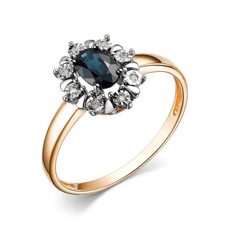 Кольцо декоративное из комбинированного золота