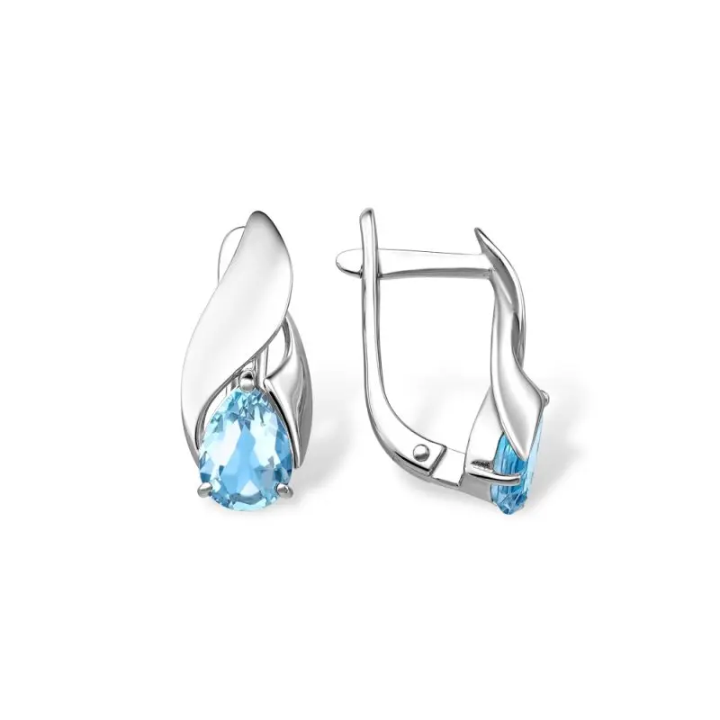 Серьги с английским замком из серебра