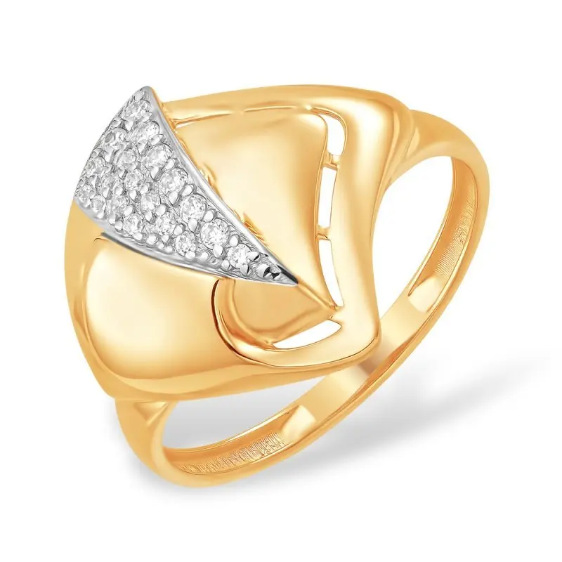 Кольцо декоративное из красного золота