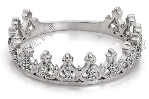 Кольцо декоративное из серебра вид 1