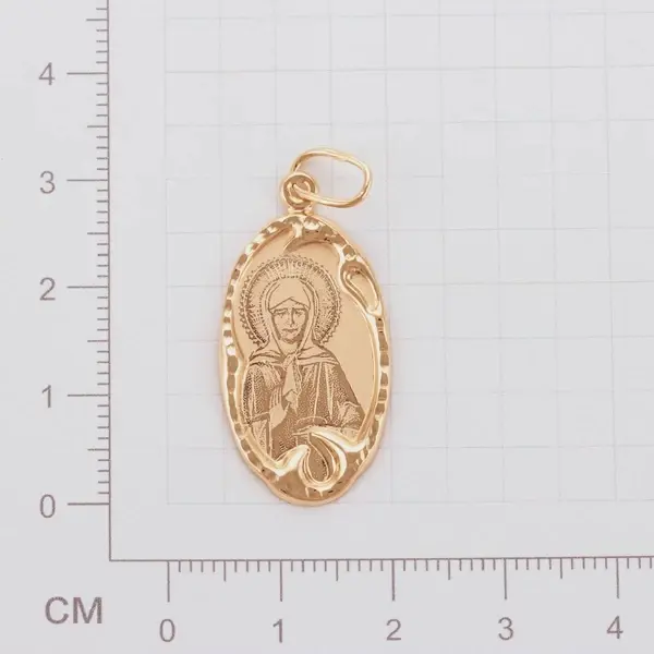 Подвеска икона из красного золота