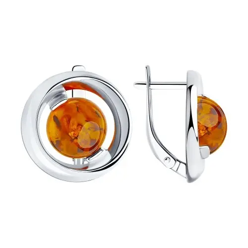 Серьги с английским замком из серебра