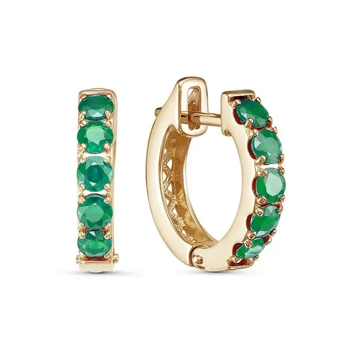 Серьги с английским замком из красного золота