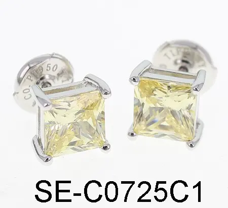 Серьги пуссеты из серебра