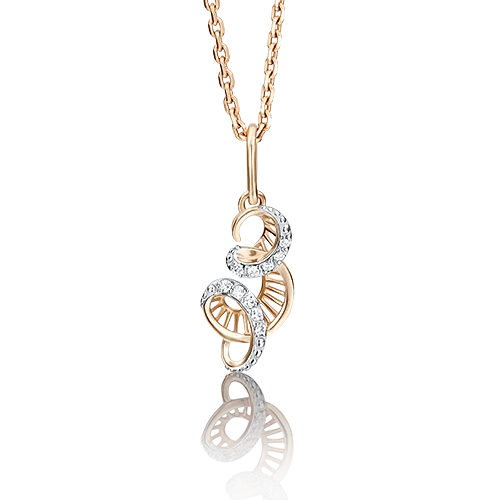 Подвеска буква из красного золота вид 1