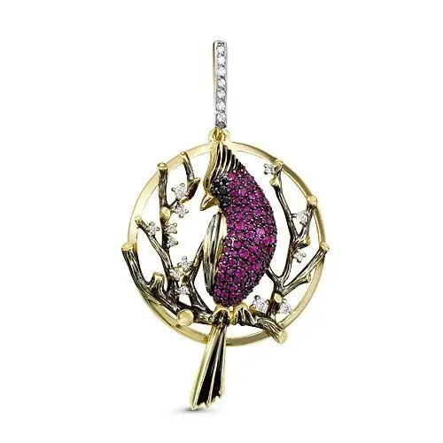 Подвеска декоративная из красного золота