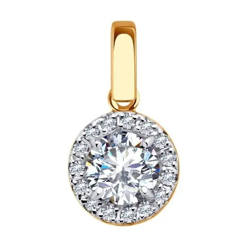 Подвеска декоративная из красного золота