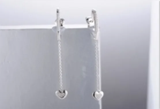 Серьги подвесные из серебра