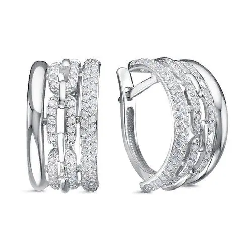 Серьги с английским замком из серебра