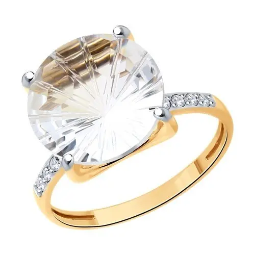 Кольцо декоративное из комбинированного золота