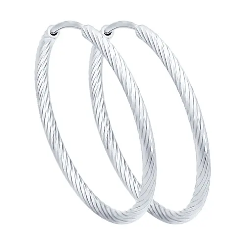 Серьги конго из серебра