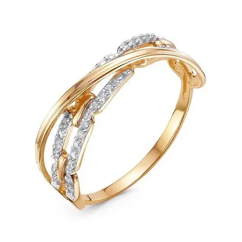 Кольцо декоративное из комбинированного золота