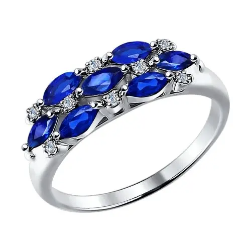 Кольцо декоративное из белого золота