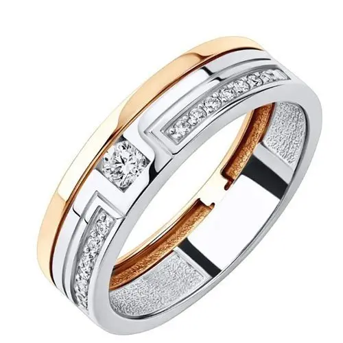 Кольцо декоративное из комбинированного золота