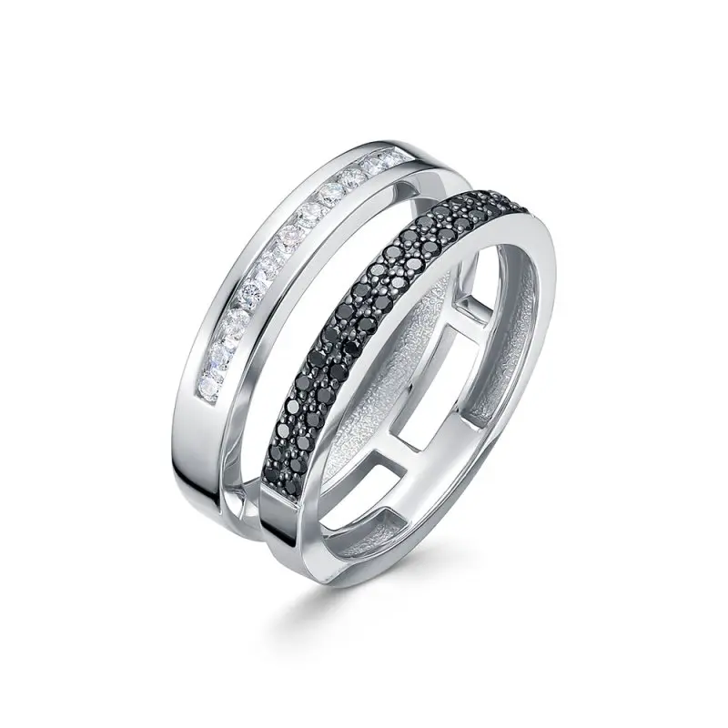 Кольцо декоративное из белого золота