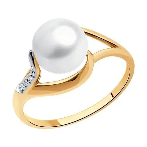 Кольцо декоративное из красного золота