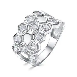 Кольцо декоративное из серебра вид 1