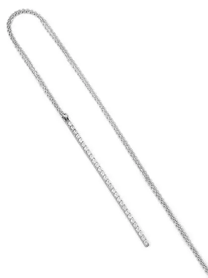 Цепь колье из серебра вид 1