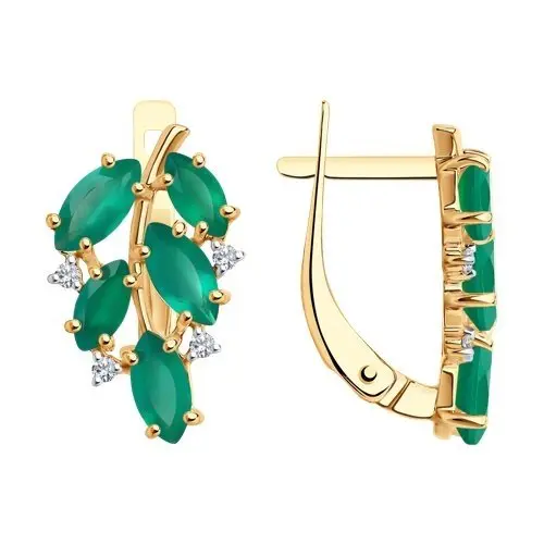 Серьги с английским замком из красного золота