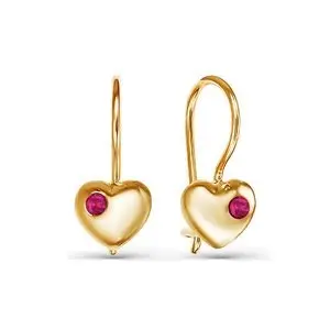 Серьги детские из красного золота