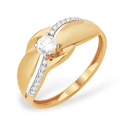 Кольцо декоративное из красного золота