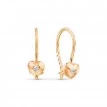 Серьги детские из красного золота