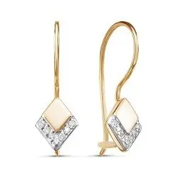Серьги детские из красного золота