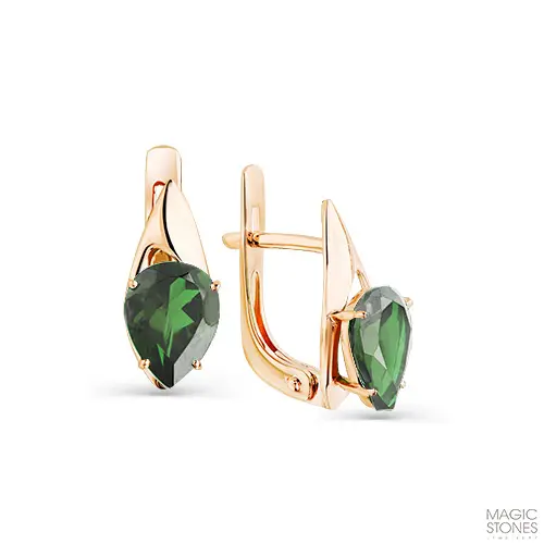 Серьги с английским замком из красного золота
