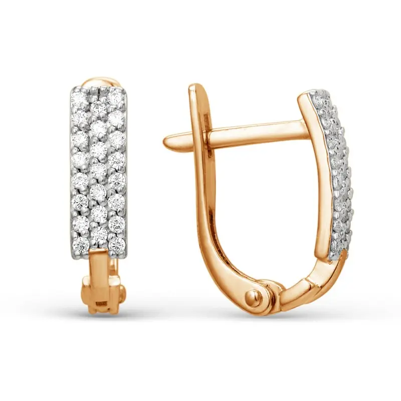 Серьги детские из красного золота