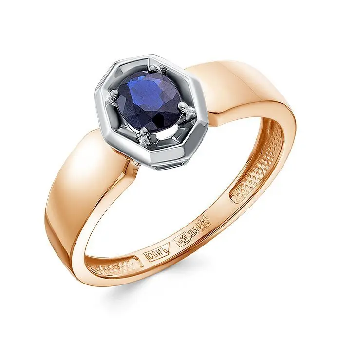 Кольцо декоративное из комбинированного золота