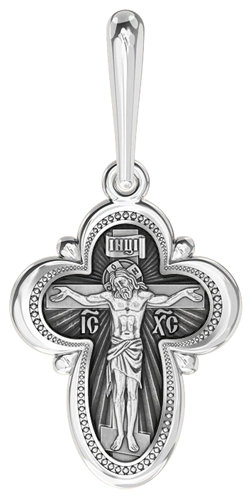 Подвеска крест из серебра