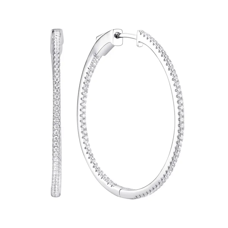 Серьги конго из серебра