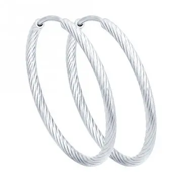 Серьги конго из серебра