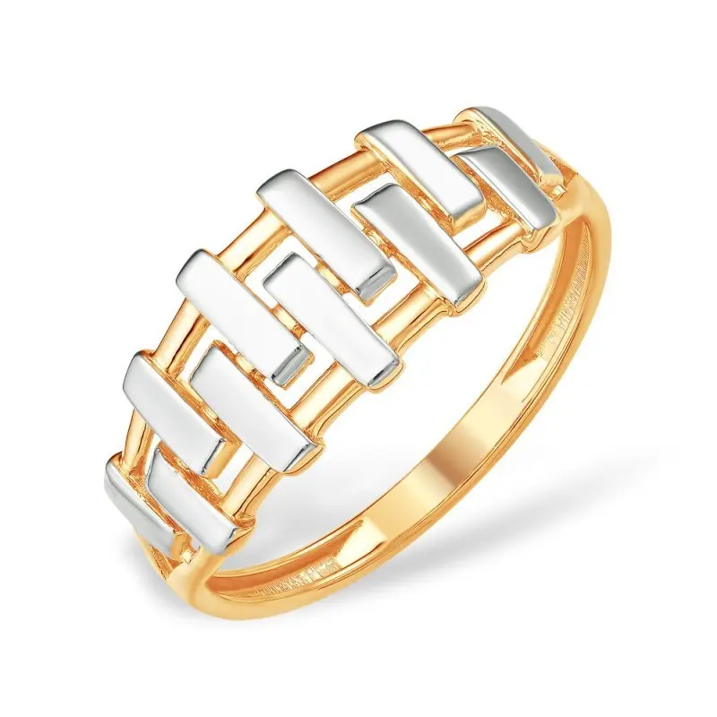 Кольцо декоративное из комбинированного золота