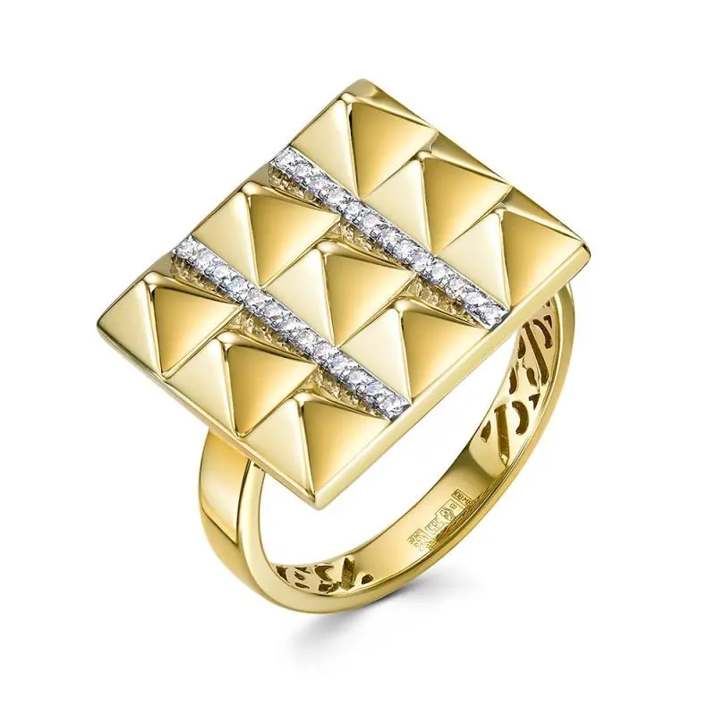 Кольцо декоративное из желтого золота