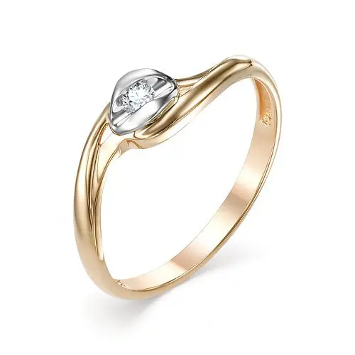 Кольцо декоративное из комбинированного золота