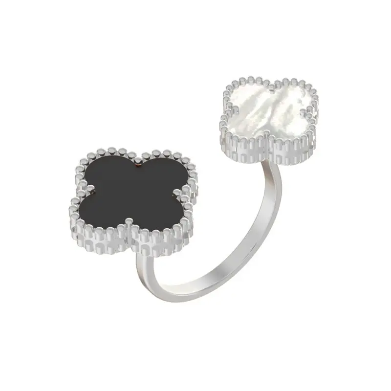 Кольцо декоративное из белого золота