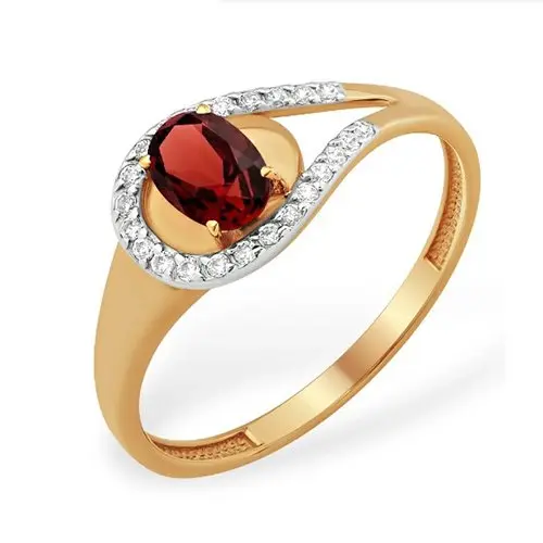 Кольцо декоративное из красного золота