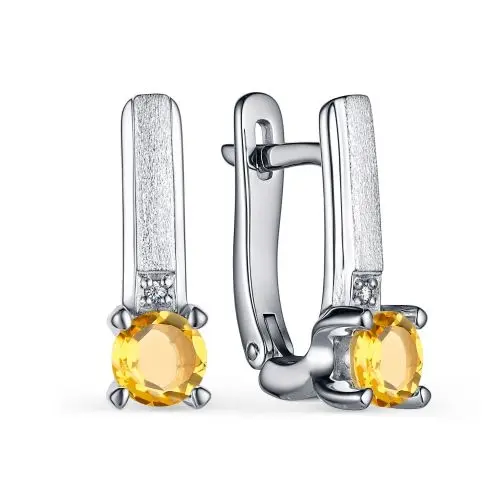 Серьги с английским замком из серебра