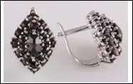 Серьги с английским замком из серебра