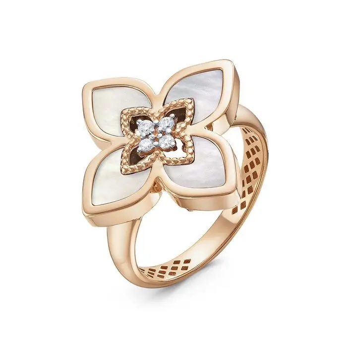 Кольцо декоративное из красного золота