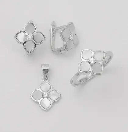 Серьги с английским замком из серебра