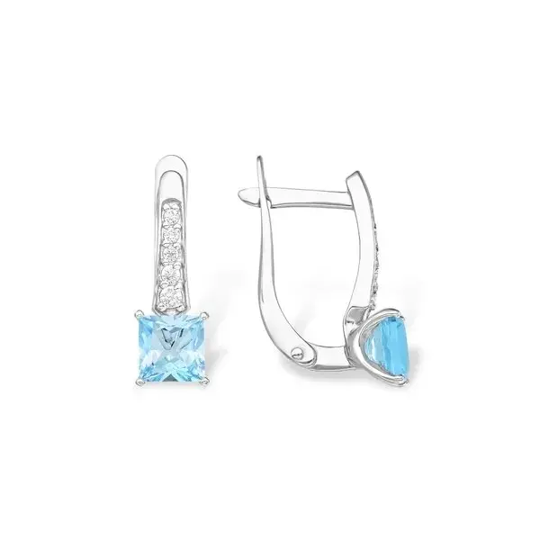 Серьги с английским замком из серебра