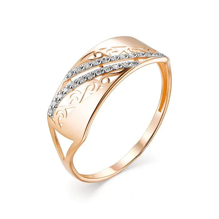 Кольцо декоративное из красного золота