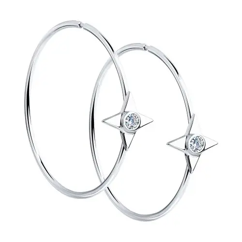 Серьги конго из серебра