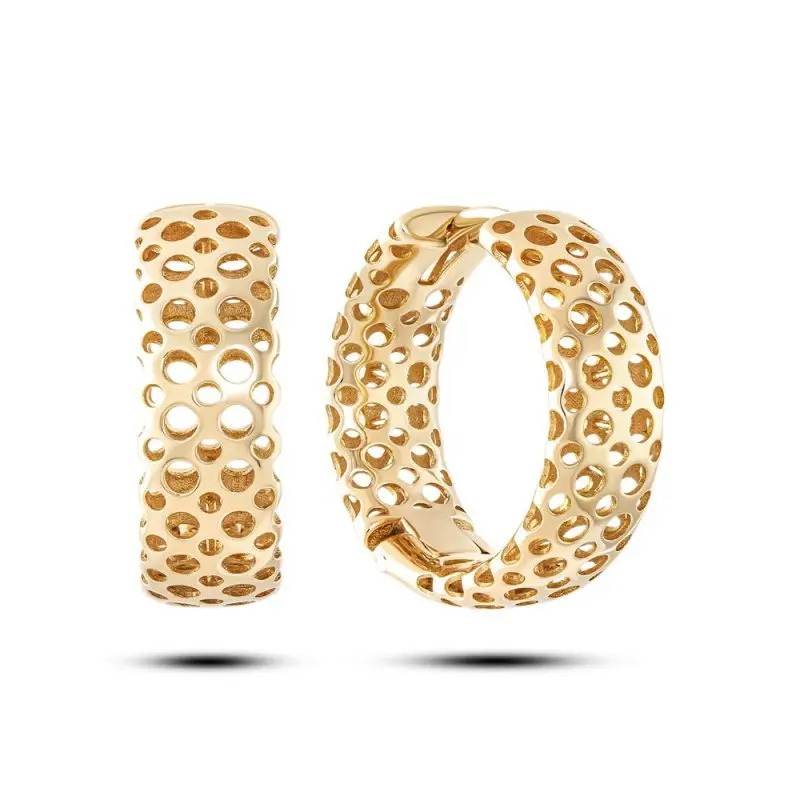 Серьги с английским замком из красного золота