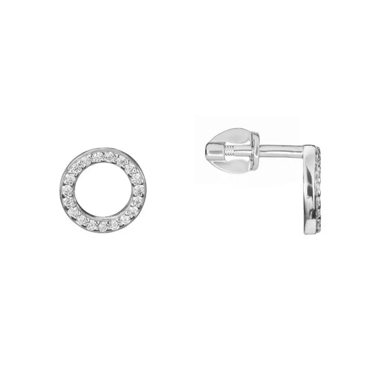 Серьги пуссеты из серебра