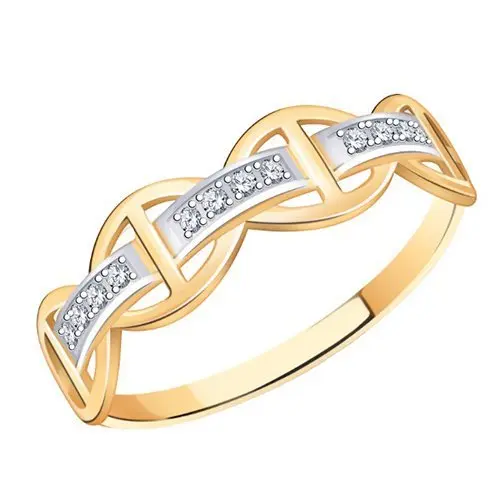 Кольцо декоративное из красного золота