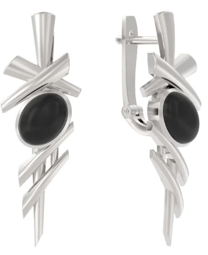 Серьги с английским замком из серебра