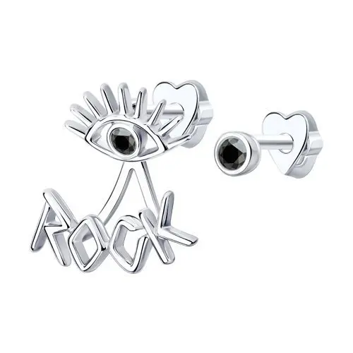 Серьги пуссеты из серебра